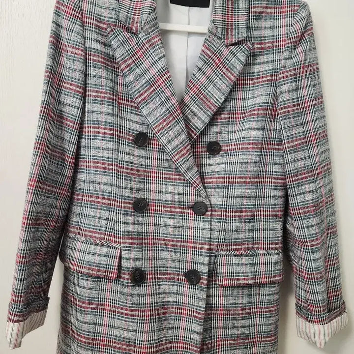 [BUNJANG] Sisley Checkered Double Button Jacket / 시슬리 자켓