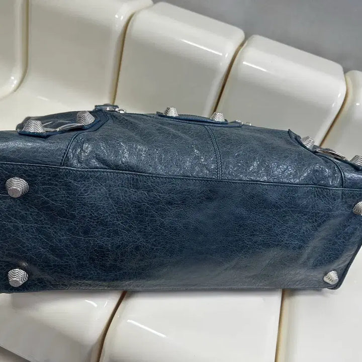 [BUNJANG] Balenciaga Giant City Motorbag Marine Blue Handbag / [A+ 정품] 발렌시아가 자이언트 시티 모터백 마린블루