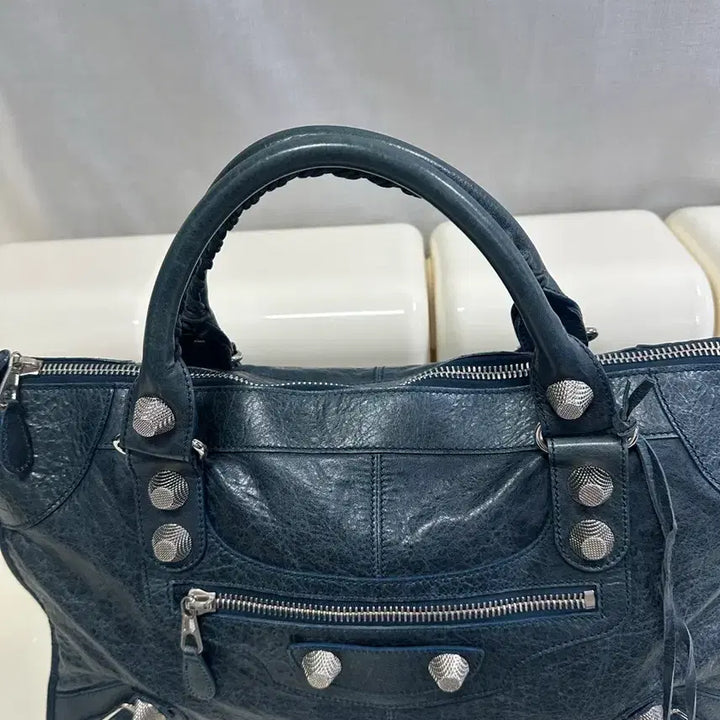 [BUNJANG] Balenciaga Giant City Motorbag Marine Blue Handbag / [A+ 정품] 발렌시아가 자이언트 시티 모터백 마린블루