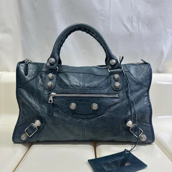 [BUNJANG] Balenciaga Giant City Motorbag Marine Blue Handbag / [A+ 정품] 발렌시아가 자이언트 시티 모터백 마린블루