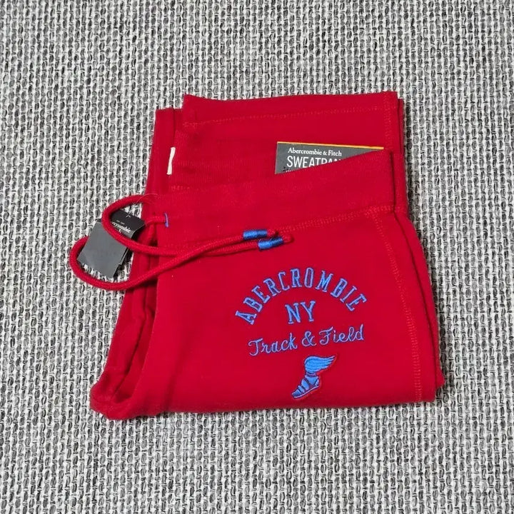 [BUNJANG] Abercrombie Track Sweatpants Red M Size / 아베크롬비 트랙 스웹팬츠 레드 새상품M사이즈