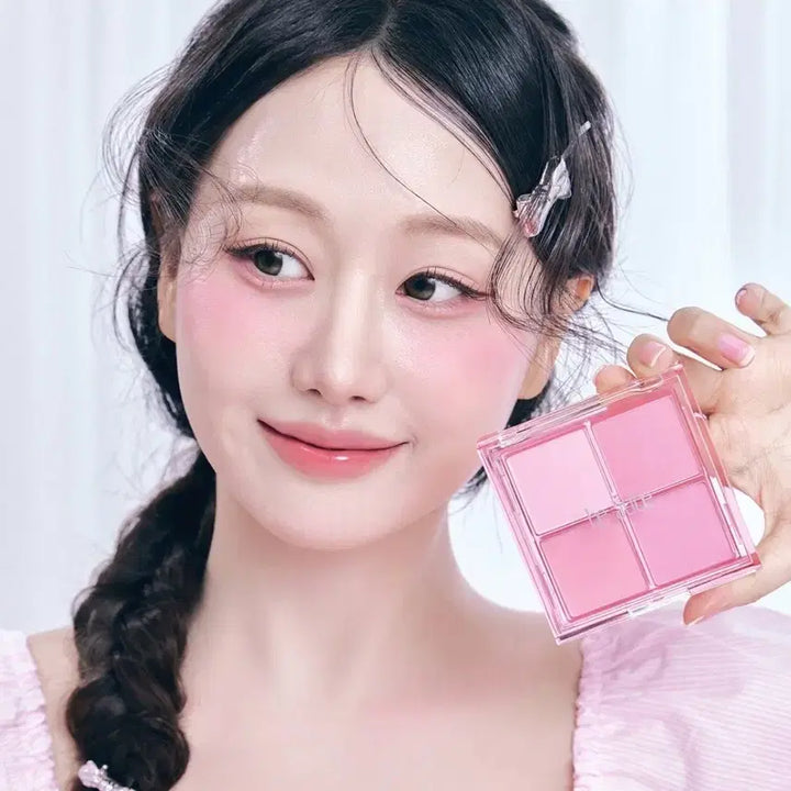 [BUNJANG] B.O.F Mix Match Cheek Palette Berry Berry Limited + Puff / 비오브 믹스 매치 치크팔레트 베리베리 한정 + 퍼프 새상품