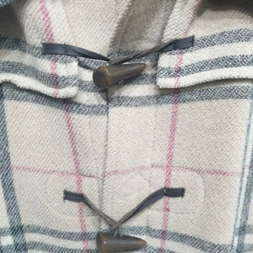 [BUNJANG] Burberry Nova Check Wool Duffle Coat / 버버리 노바 체크 후드 더플 코트 48