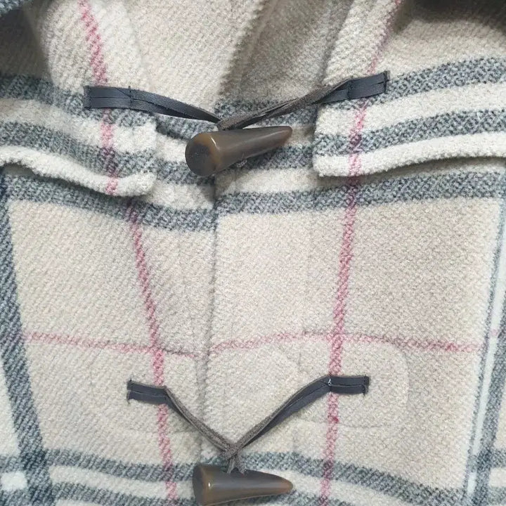 [BUNJANG] Burberry Nova Check Wool Duffle Coat / 버버리 노바 체크 후드 더플 코트 48