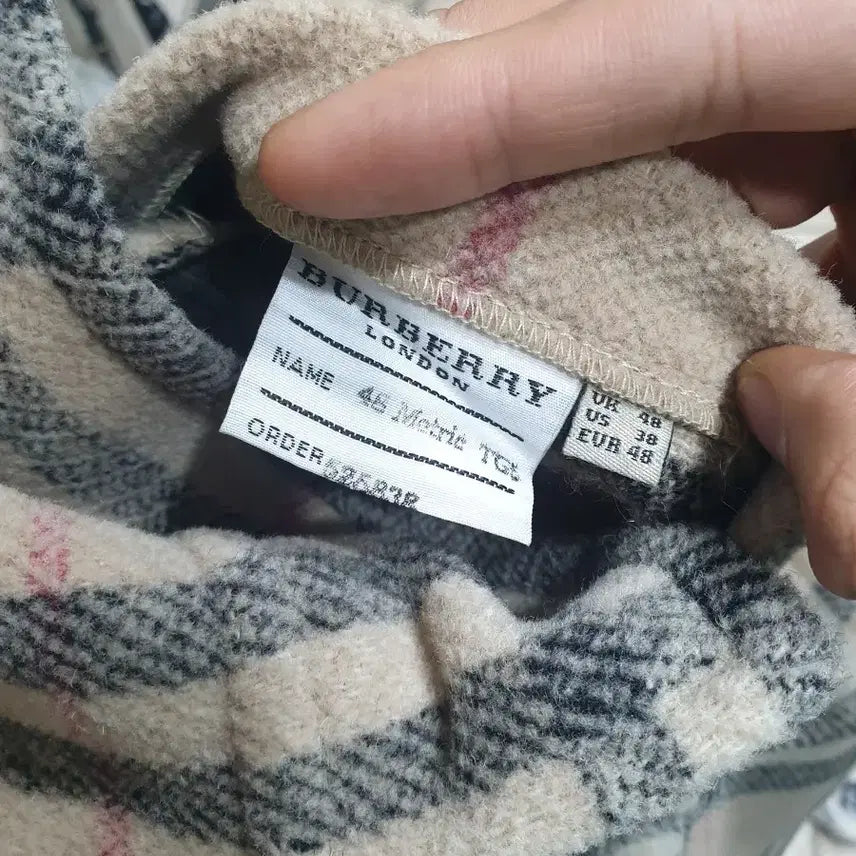 [BUNJANG] Burberry Nova Check Wool Duffle Coat / 버버리 노바 체크 후드 더플 코트 48