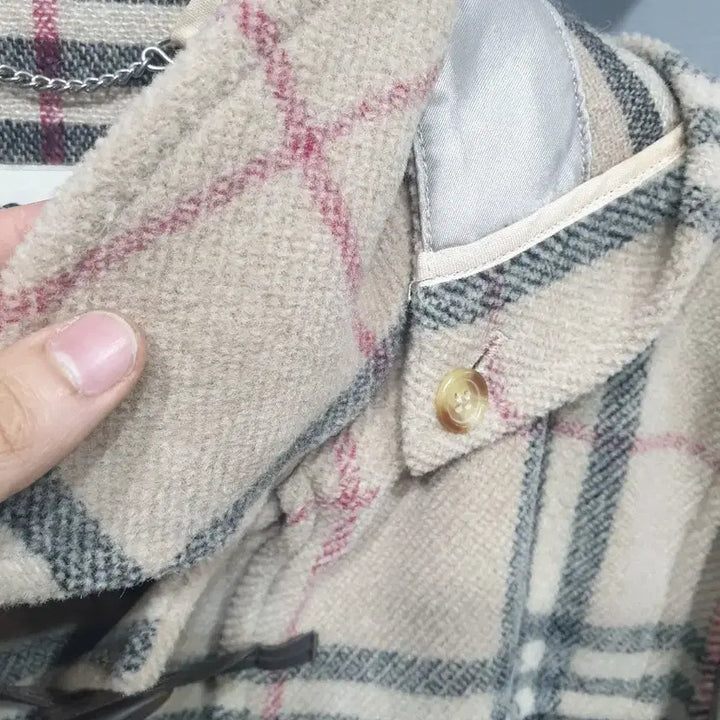 [BUNJANG] Burberry Nova Check Wool Duffle Coat / 버버리 노바 체크 후드 더플 코트 48
