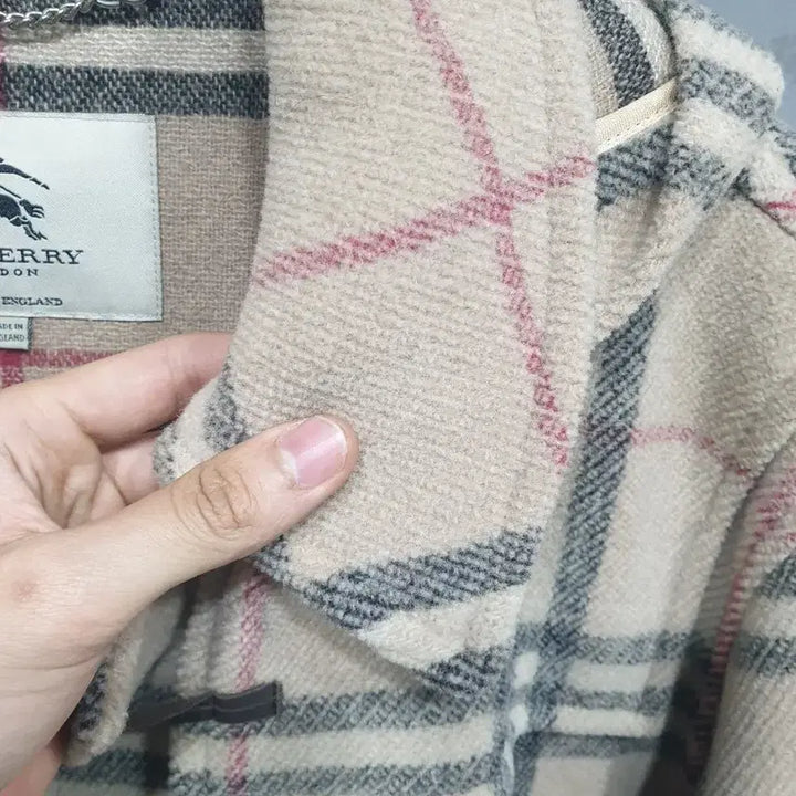 [BUNJANG] Burberry Nova Check Wool Duffle Coat / 버버리 노바 체크 후드 더플 코트 48