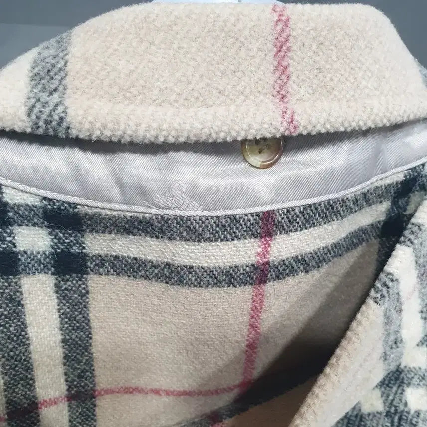 [BUNJANG] Burberry Nova Check Wool Duffle Coat / 버버리 노바 체크 후드 더플 코트 48