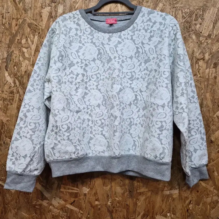 [BUNJANG] PLASTIC ISLAND Lace Sweatshirt T-Shirt / [PLASTIC ISLAND 레이스 맨투맨 티셔츠]