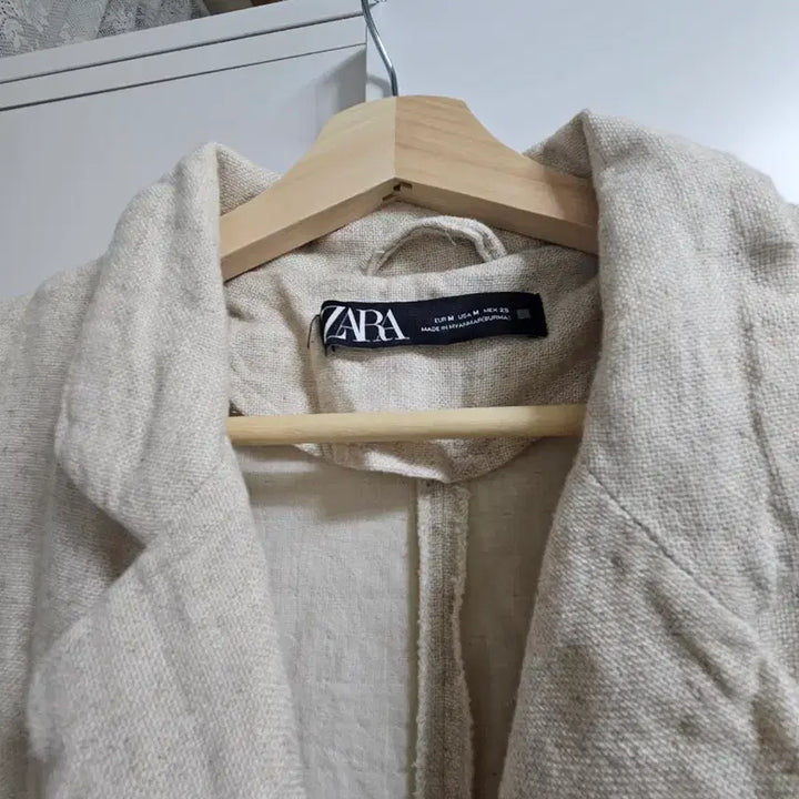 [BUNJANG] ZARA Linen Cotton Blend Blazer / 자라 린넨 면 혼방 블레이저 아이보리