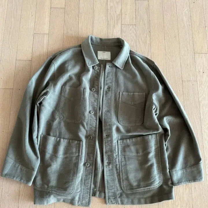 [BUNJANG] Pottery Dark Rubbed Work Jacket - Size 2 / 포터리 몰스킨 워크 자켓 -다크러벳 2사이즈