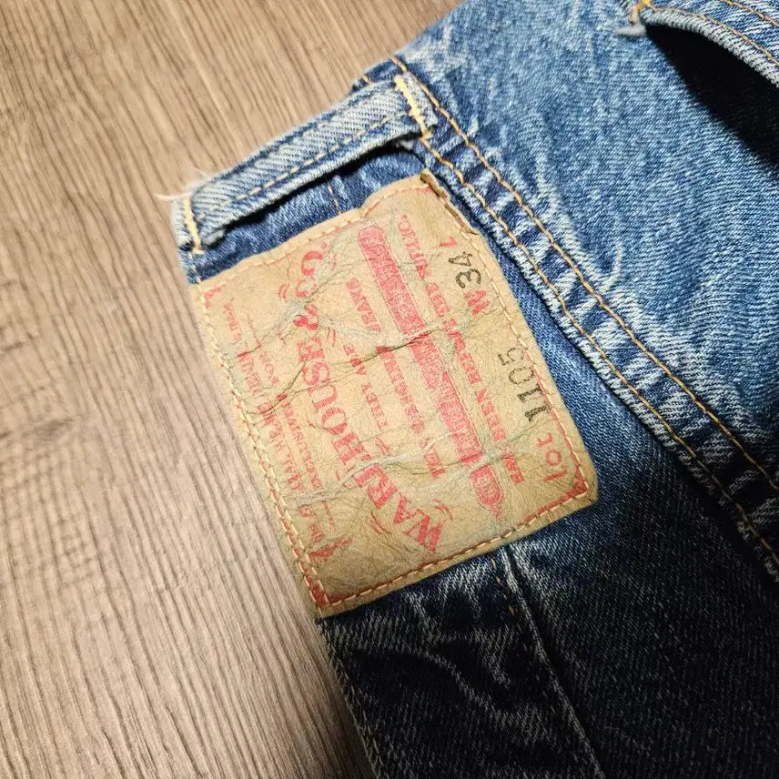 [BUNJANG] Warehouse 1105 Light Indigo Denim Jeans / 웨어하우스 1105 2nd hand light indigo