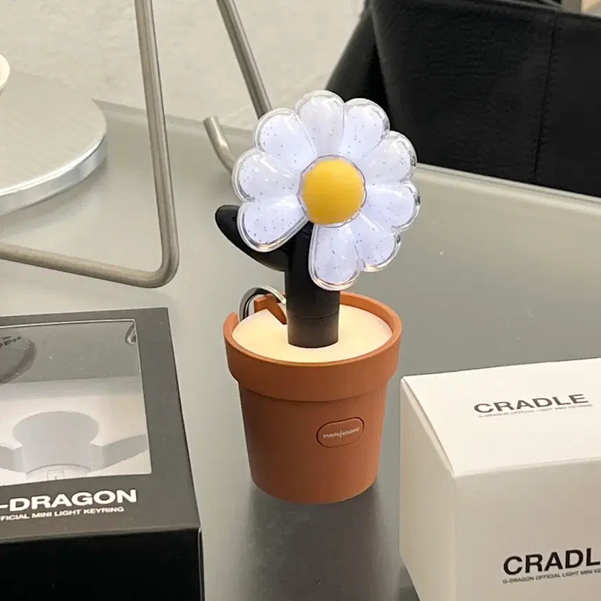 [BUNJANG] G-Dragon Light Stick Keyring + Cradle Set / (일괄) 지드래곤 지디 응원봉 키링+크래들 화분