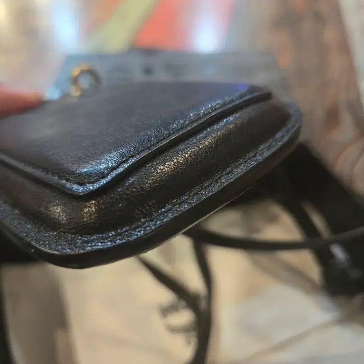 [BUNJANG] MCM Leather Card Wallet with Keyring / MCM 블랙 가죽 카드지갑 키링 + 풀박스