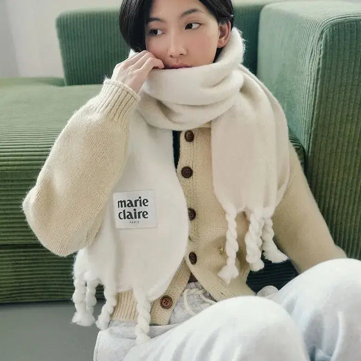 [BUNJANG] Marie Claire Color Gradient Muffler Beige / 새제품 마리끌레르 컬러 그라데이션 머플러 베이지(MAEDSC05MBE)