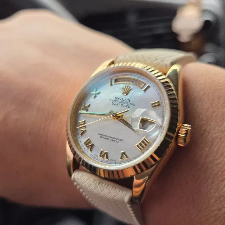 [BUNJANG] Rolex Day-Date 118238 18k Gold Watch / 로렉스 118238 데이데이트 진주자개판 18k 금통