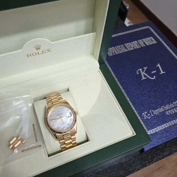 [BUNJANG] Rolex Day-Date 118238 18k Gold Watch / 로렉스 118238 데이데이트 진주자개판 18k 금통
