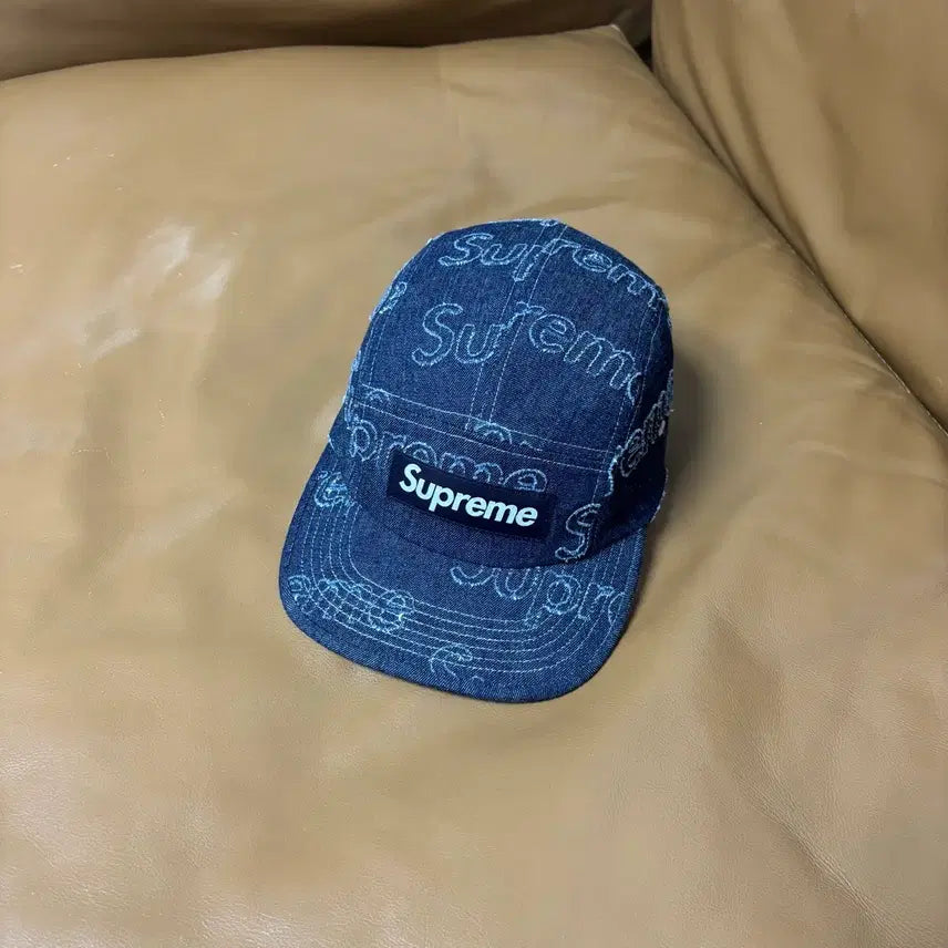 [BUNJANG] Supreme Camp Cap Denim Hat / 슈프림 캠프캡 모자 박스로고 데님