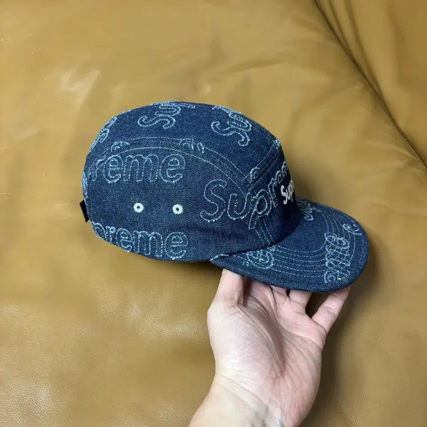 [BUNJANG] Supreme Camp Cap Denim Hat / 슈프림 캠프캡 모자 박스로고 데님