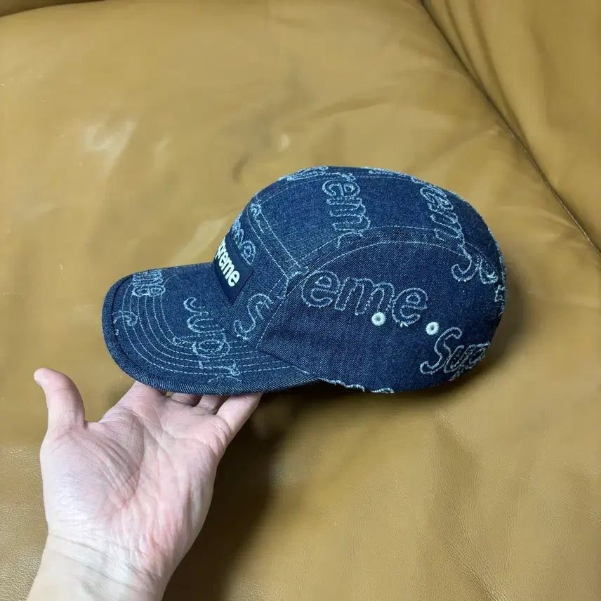 [BUNJANG] Supreme Camp Cap Denim Hat / 슈프림 캠프캡 모자 박스로고 데님