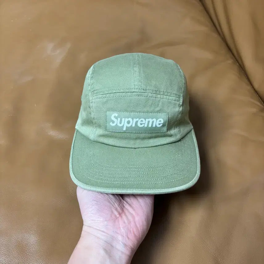 [BUNJANG] Supreme Camp Cap Washed Chino Olive Hat / 슈프림 캠프캡 모자 박스로고 24ss 워시드 치노 올리브
