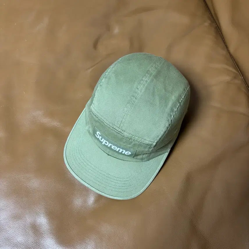 [BUNJANG] Supreme Camp Cap Washed Chino Olive Hat / 슈프림 캠프캡 모자 박스로고 24ss 워시드 치노 올리브