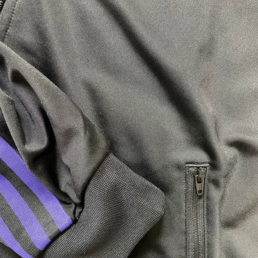 [BUNJANG] Adidas Black/Purple Tri-Stripe Track Top / 아디다스 블랙/보라색 삼선 트랙탑