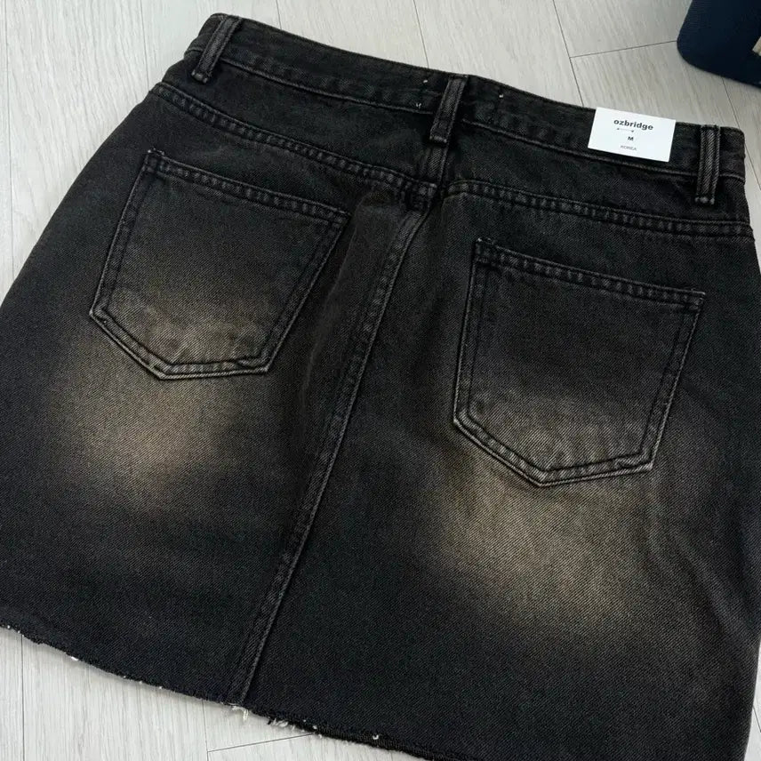 [BUNJANG] Vintage Black Wash Mini Skirt / 빈티지 흑청 워싱 미니스커트