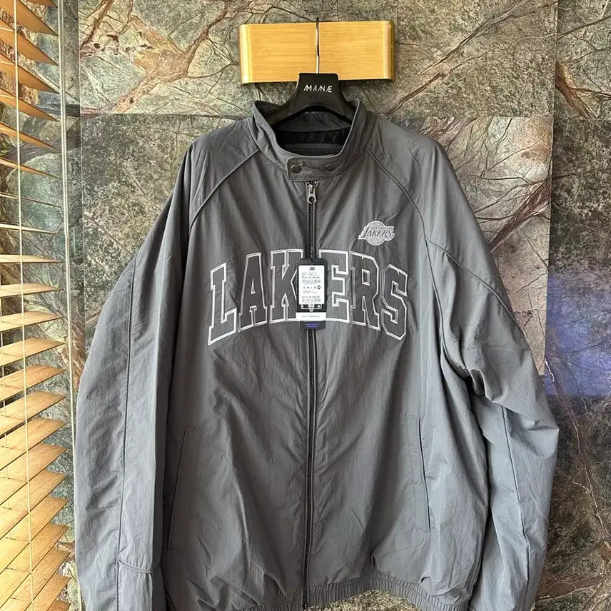 [BUNJANG] NBA Padded Bomber Jacket Dark Gray XXL / (새상품) NBA 패디드 봄버 점퍼 다크 그레이 XXL