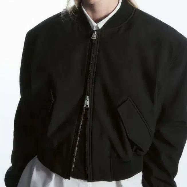 [BUNJANG] COS Bomber Jacket Black / COS 크롭 봄버 자켓 블랙