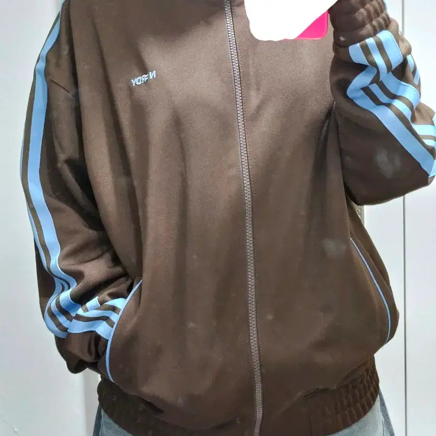 [BUNJANG] NERDY Jacquard Tape Track Top Red Brown / 널디 자카드 테잎 트랙탑 져지 s  레드브라운 판매(마지막할인)