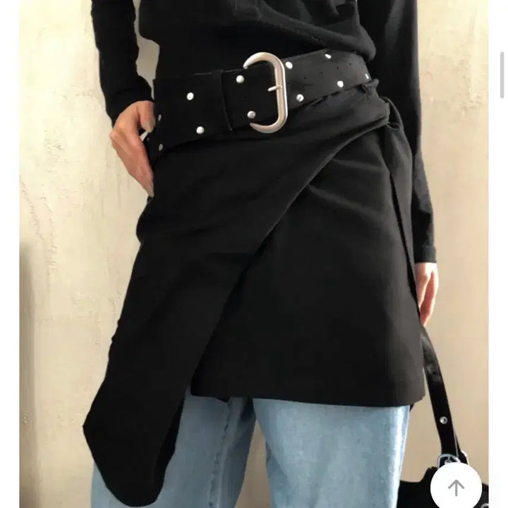 [BUNJANG] Greeny Zyle Layered Midi Wrap Skirt Black / 그리니 자일 레이어드 미디 랩 스커트 블랙 판매