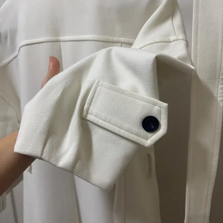 [BUNJANG] K&amp;K Ivory Double Button Long Trench Coat / K&amp;K 아이보리  더블 버튼 롱  트렌치 코트 루즈핏 박시