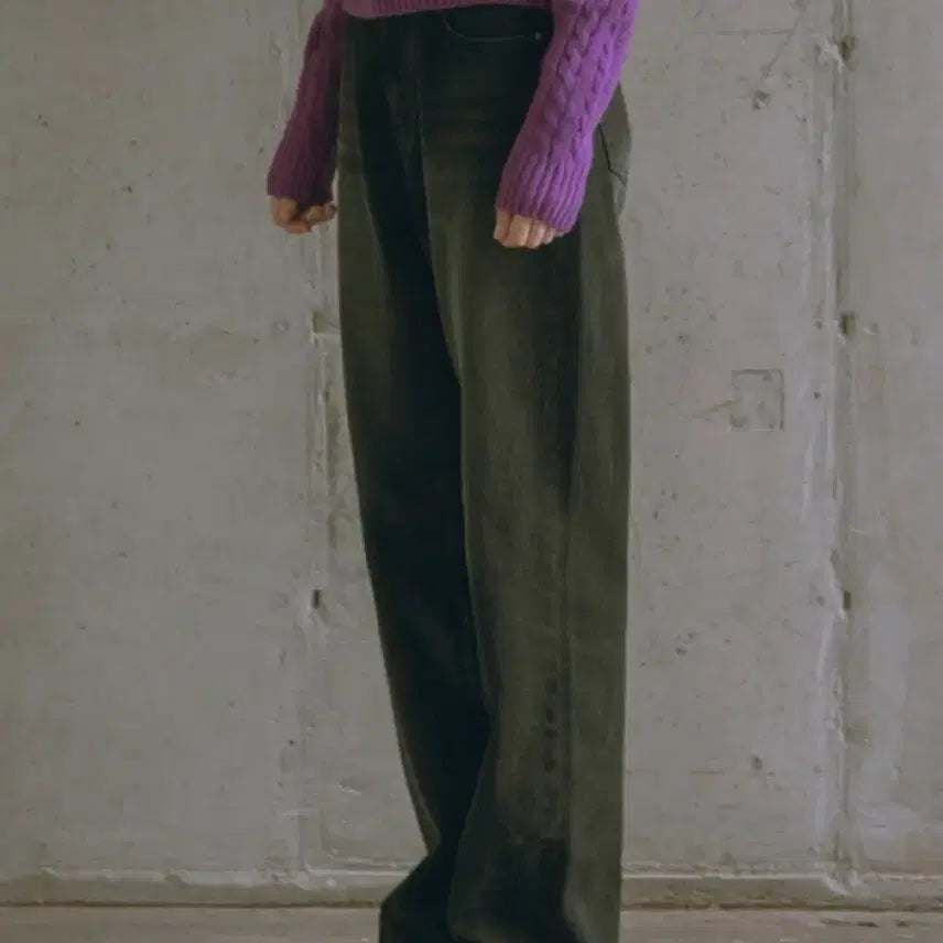 [BUNJANG] SIJN6065 Brushed Long Straight Black Jeans (Size S) / 시야쥬 SIJN6065 기모 롱 스트레이트 블랙진 s