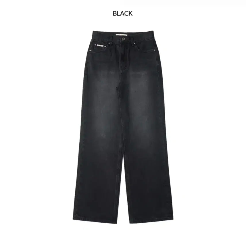 [BUNJANG] SIJN6065 Brushed Long Straight Black Jeans (Size S) / 시야쥬 SIJN6065 기모 롱 스트레이트 블랙진 s