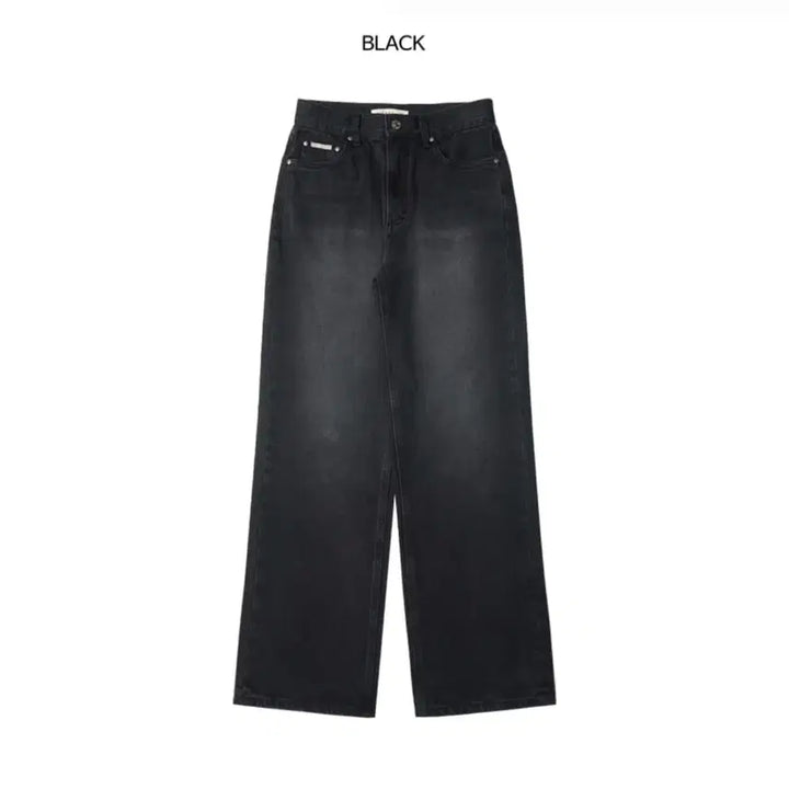 [BUNJANG] SIJN6065 Brushed Long Straight Black Jeans (Size S) / 시야쥬 SIJN6065 기모 롱 스트레이트 블랙진 s
