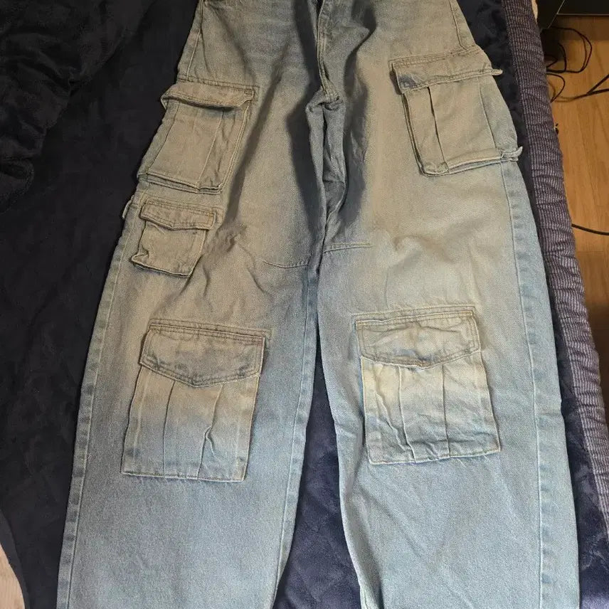 [BUNJANG] ZARA Utility Cargo Jeans - Blue / [38] 자라 유틸리티 카고 진 블루