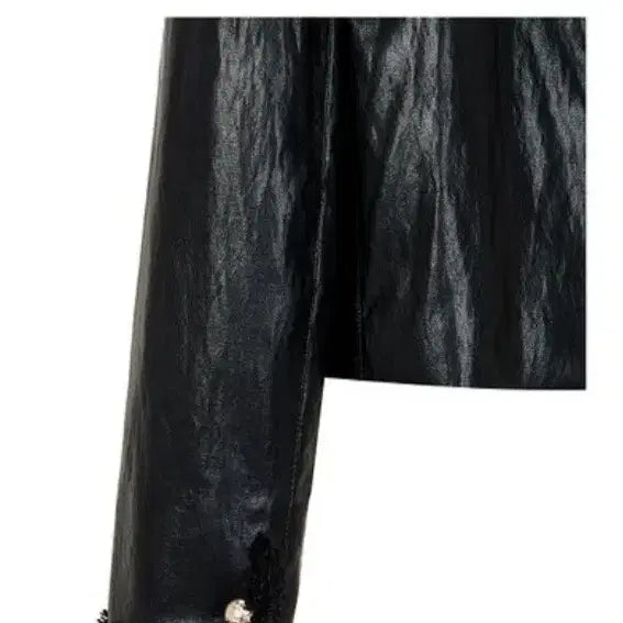 [BUNJANG] VOV Tweed Trim Double Leather Jacket / [새상품]보브(VOV ) 트위드 트림 더블 레더 자켓