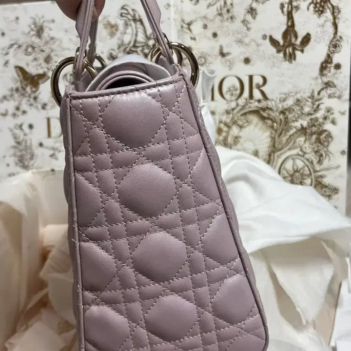 [BUNJANG] Dior Lady Dior Medium Handbag / 레이디디올백 펄핑크/블러쉬핑크 미듐