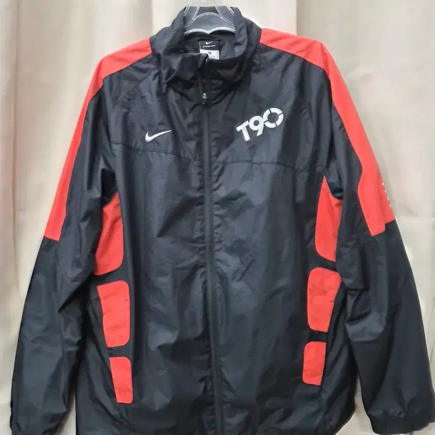 [BUNJANG] Nike T90 Windbreaker Black/Red / 나이키 T90 바람막이 블랙/레드
