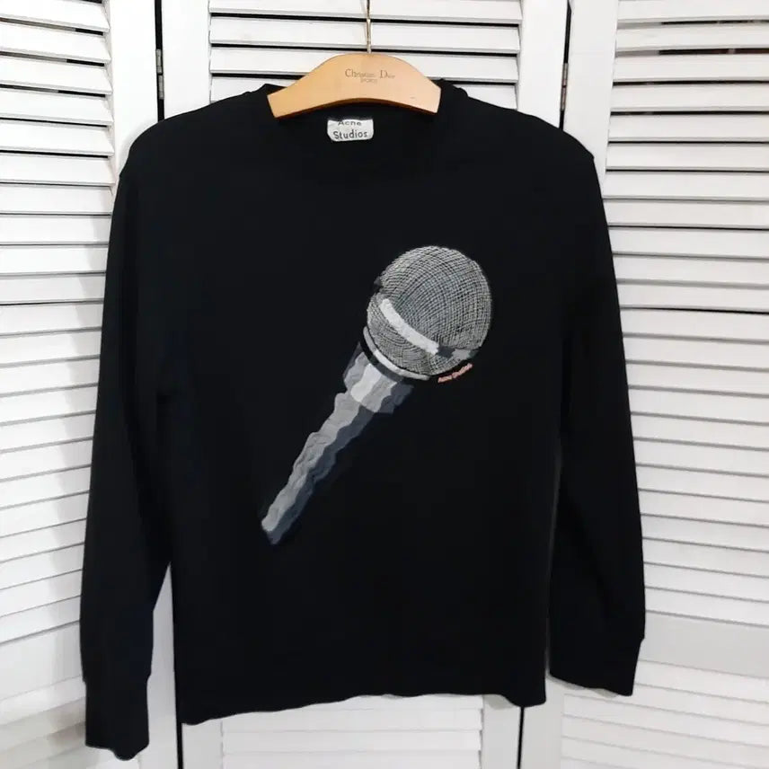 [BUNJANG] Acne Studios Mike Printing Black Sweatshirt (S) / 아크네 스튜디오 마이크 프린팅 블랙 맨투맨S