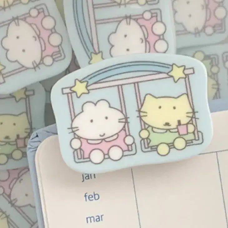 [BUNJANG] Boring Boring Acrylic Clip and Pin Button Bundle Set / 문구 다꾸 보링보링 아크릴 집게 오키키 핀버튼 일괄