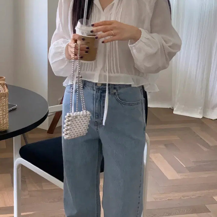 [BUNJANG] O'BREVE Pure Blouse Ivory / 오브레브 퓨어 블라우스