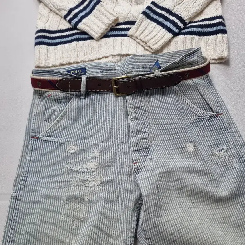 [SOLD OUT] 폴로 랄프로렌 실크 패턴 남성  벨트