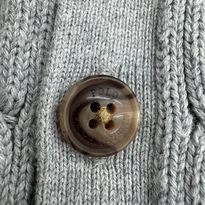 [BUNJANG] Unbranded Cable Knit Cardigan / 폴로 케이블 니트 가디건