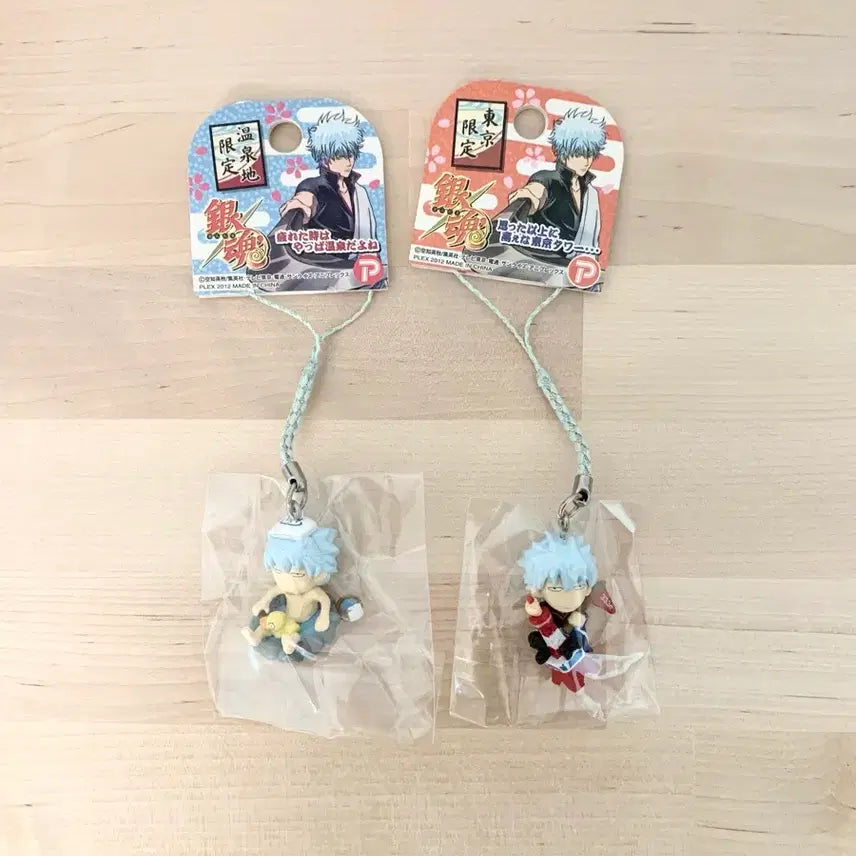[BUNJANG] Gintama Onsen Figure Mascot / 은혼 지역한정 스트랩 온천 피규어 마스코트