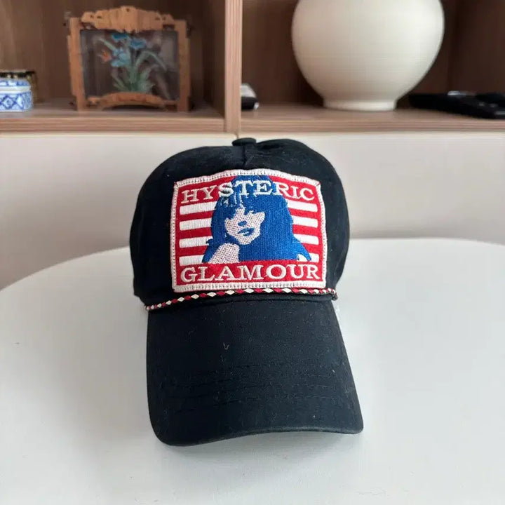 [BUNJANG] Hysteric Glamour Black Vintage Ball Cap / 히스테릭글래머 블랙 볼캡 빈티지 캡