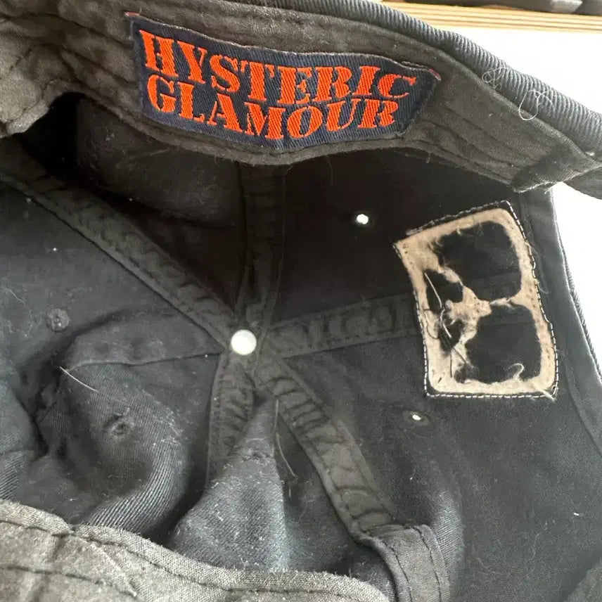[BUNJANG] Hysteric Glamour Black Vintage Ball Cap / 히스테릭글래머 블랙 볼캡 빈티지 캡