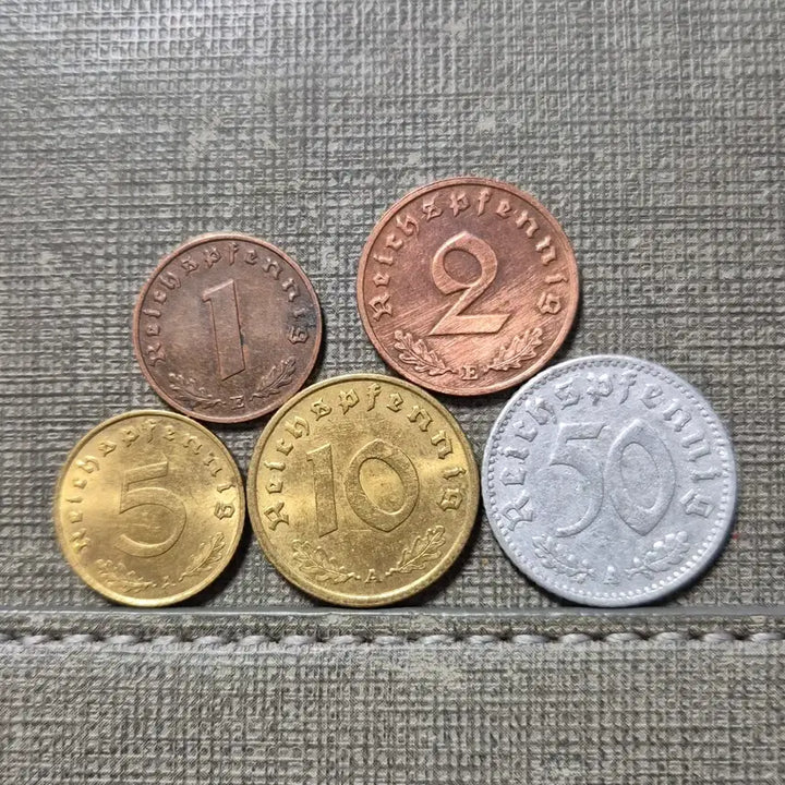 [BUNJANG] Germany Reichspfennig Coin Set / 1939년 나치 독일 통용주화 5종 세트
