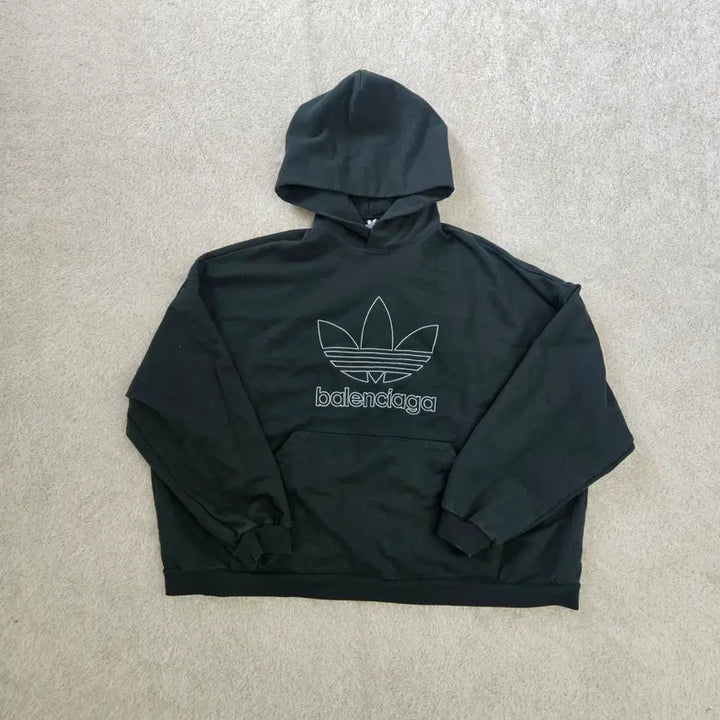 [BUNJANG] Adidas x Balenciaga Oversized Hoodie Deep Green / 아디다스 x 발렌시아가 콜라보 오버핏 후드티 딥그린
